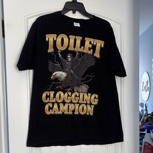 Black Graphic Tee with Bold Print